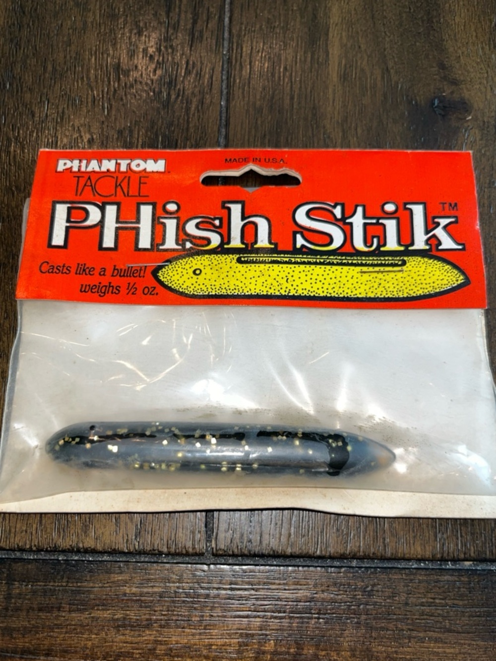 Phantom Tackle: Vintage PHish Stik -Casts Like A Bullet 1/2 oz Gold Glitter 90’s